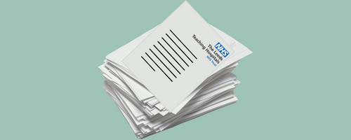 Graphic of a pile of LTHT Publications