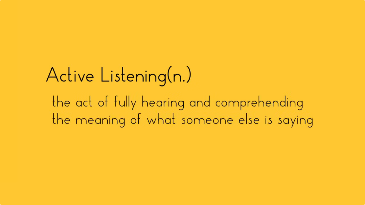 Basics of active listening