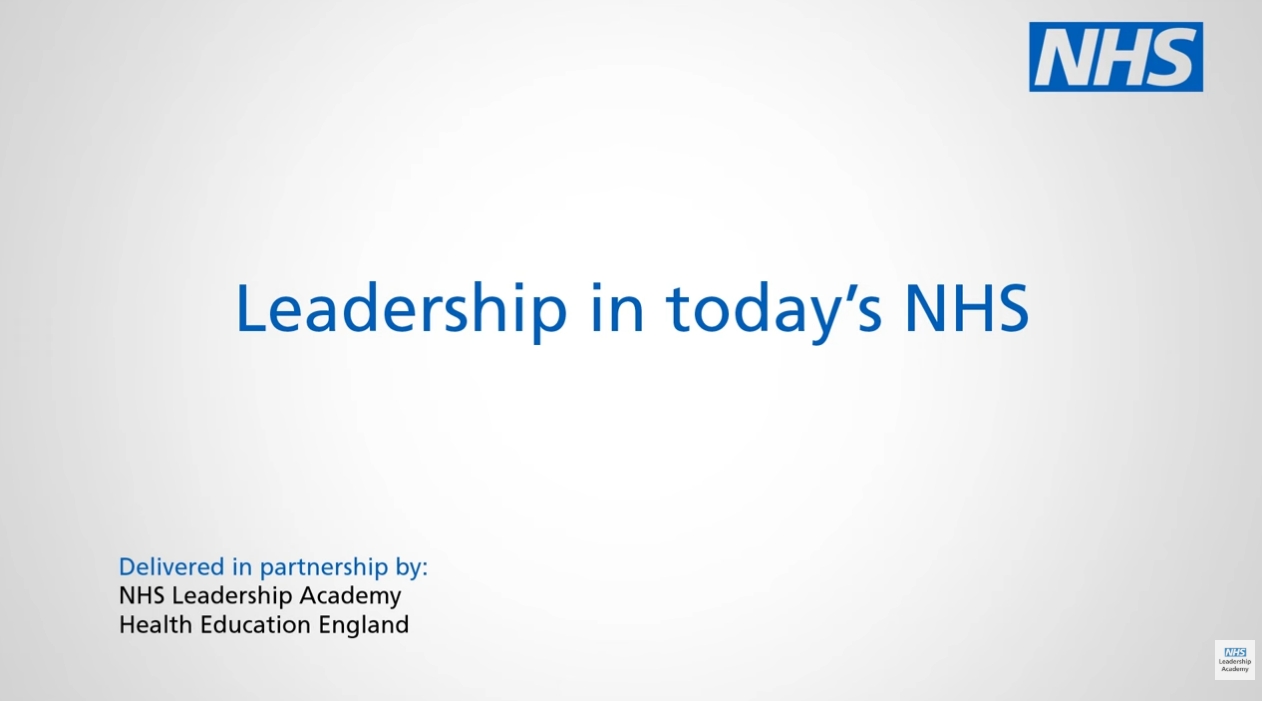 Leadership in todays NHS