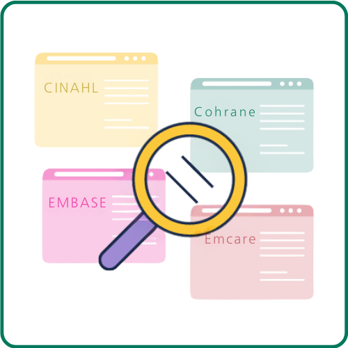 magnifying glass searching databases
